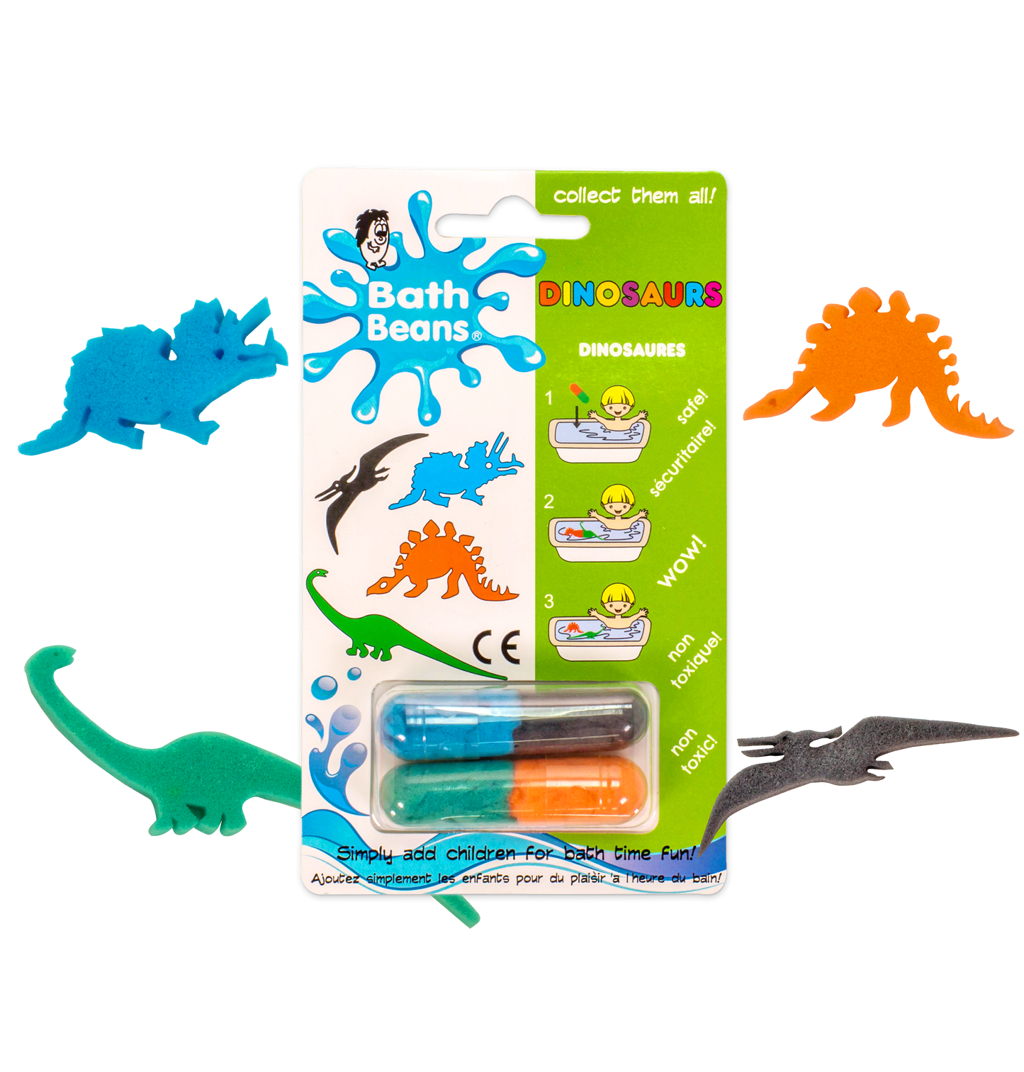 Bath Beans - Dinosaurs (4 Pack)